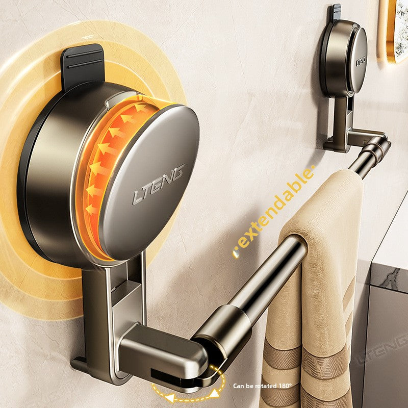 Suction Cup Towel Rack Bathroom Stainless Steel Hanger