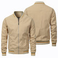 Mens Casual Stand Collar Zipper Jacket