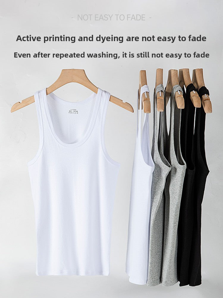 Men's Cotton Ribbed Tank Top Undershirts