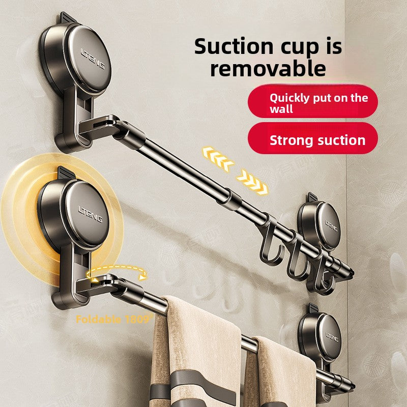 Suction Cup Towel Rack Bathroom Stainless Steel Hanger