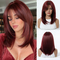 Womens Wig with Bangs Full Head Synthetic Hair