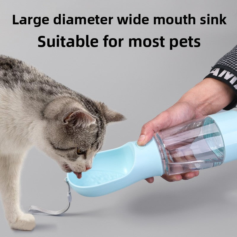 Portable Pet Outdoor Water Dispenser with Trash Box