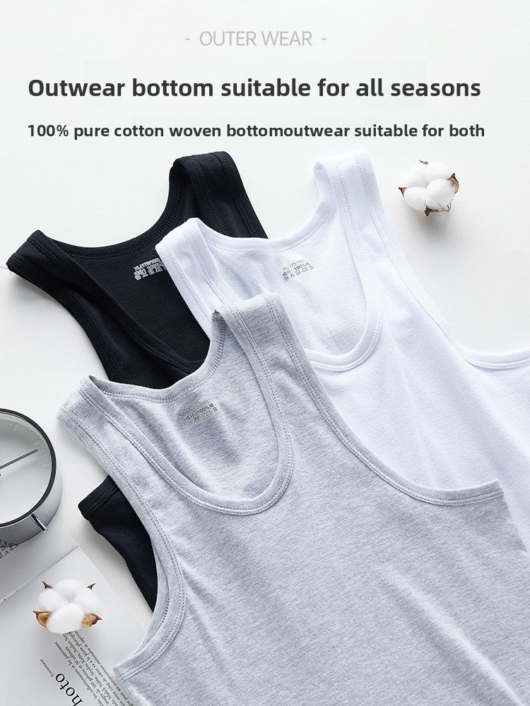 Men's Cotton Ribbed Tank Top Undershirts