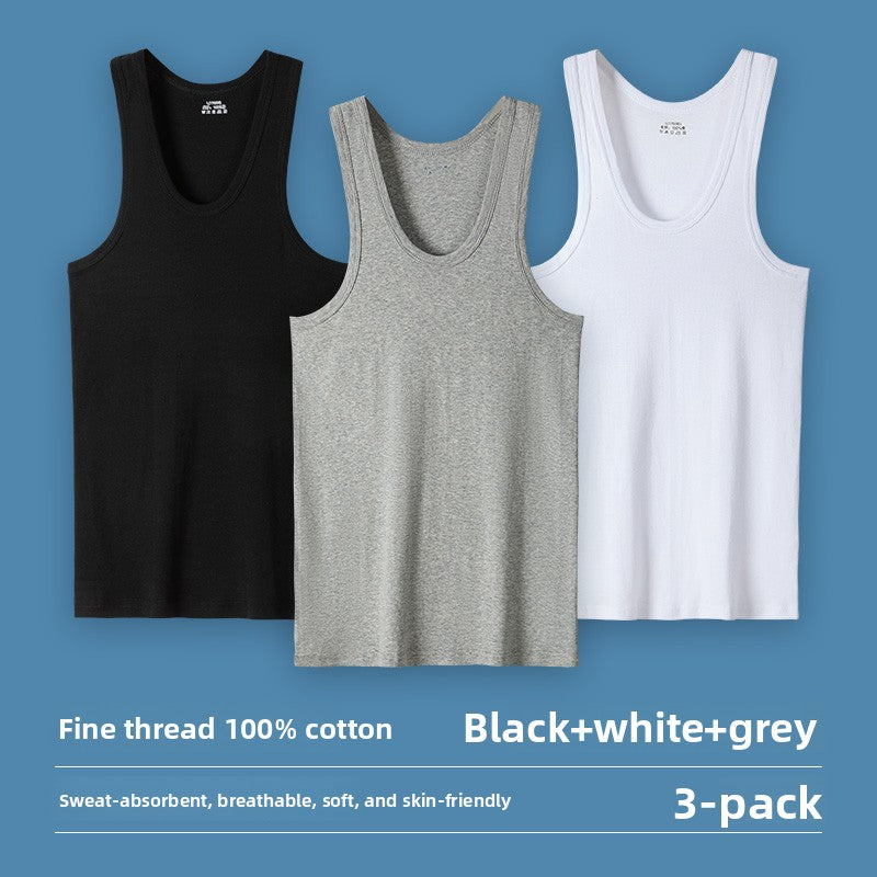 Men's Cotton Ribbed Tank Top Undershirts