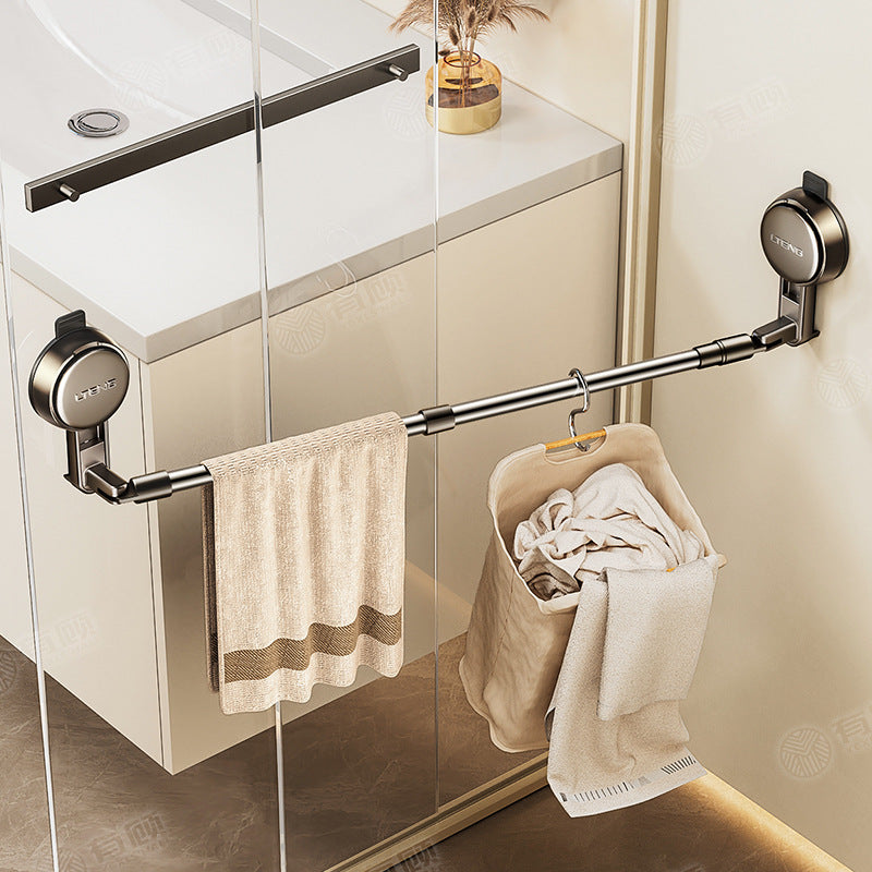 Suction Cup Towel Rack Bathroom Stainless Steel Hanger