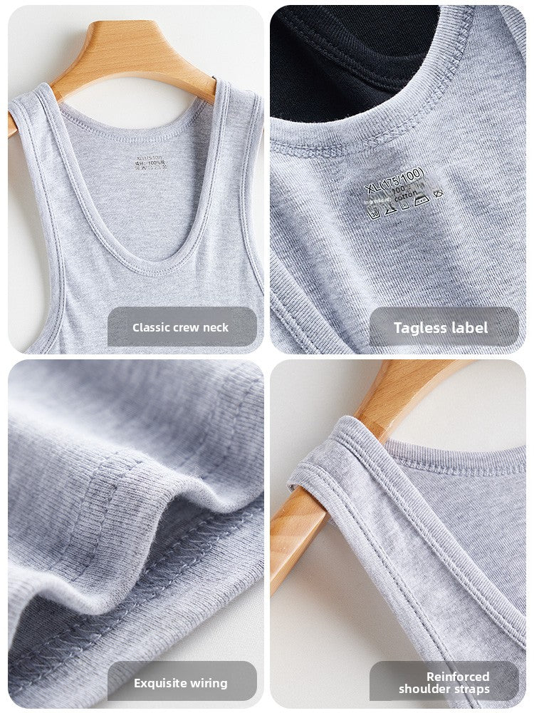 Men's Cotton Ribbed Tank Top Undershirts